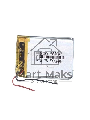 Аккумулятор Li-Pol (батарея) 3*30*40мм 2pin 3.7V/500mAh Аккумулятор Li-Pol (батарея) 3*30*40мм 2pin 3.7V/500mAh