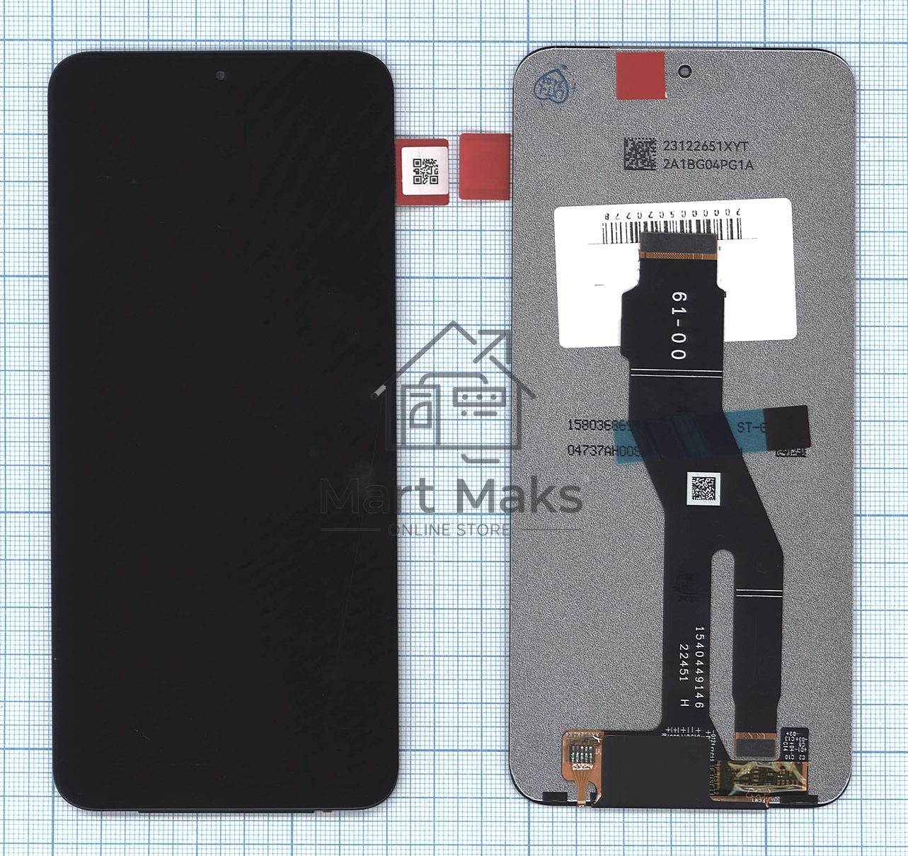 Дисплей (модуль) для Huawei Honor 90 Lite в сборе с тачскрином, черный orig