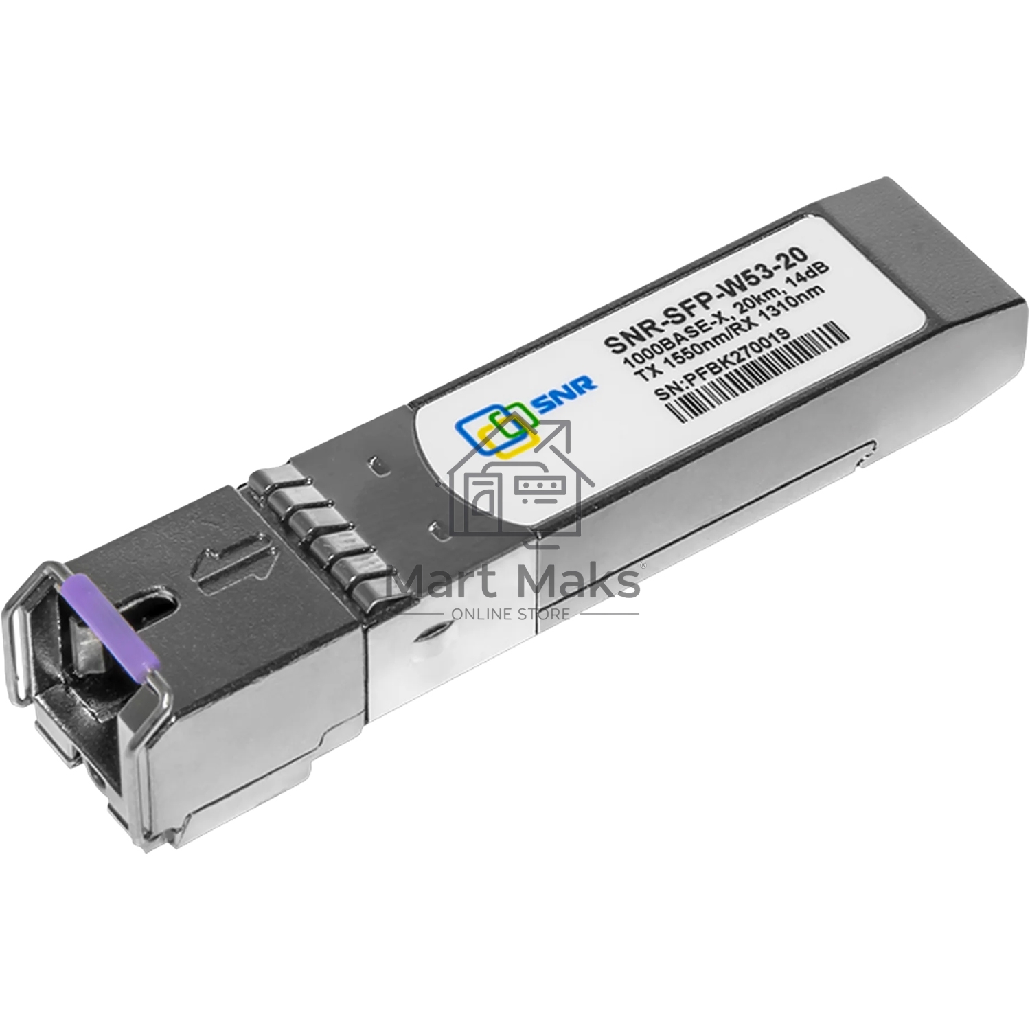 Модуль SNR SFP WDM, дальность до20км (14dB), 1550нм