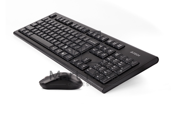 Комплект клавиатура+мышь A4Tech 3000NS беспроводной, USB, 1200 DPI, чёрный