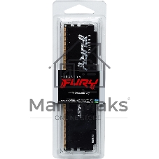 Оперативная память Kingston Fury Beast Black, DDR5, 32GB (1x32GB), 5200 MHz, CL40, с радиатором, черный