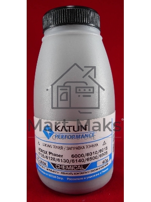 Тонер XEROX Phaser 6000/6010/6015/6125/6128/6130/6140/6500/6505черный, химический (фл.40г.) Katun фас. России
