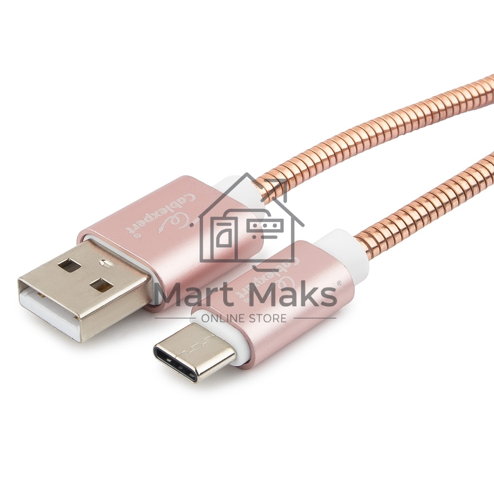 Кабель USB 2.0 Cablexpert CC-G-USBC02Cu-1.8M, AM/Type-C, серия Gold, длина 1.8м, золото, блистер