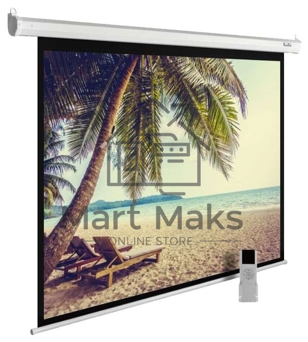 Экран Cactus 360x360см MotoExpert CS-PSME-360x360-WT 1:1 настенно-потолочный рулонный белый (моторизованный привод)