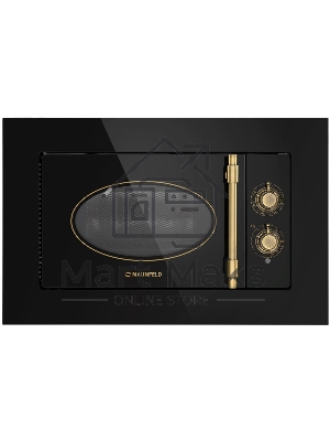 Микроволновая печь встраиваемая Maunfeld JBMO.20.5GRBG черный, 20 л, 700 Вт, переключатели - поворотный механизм