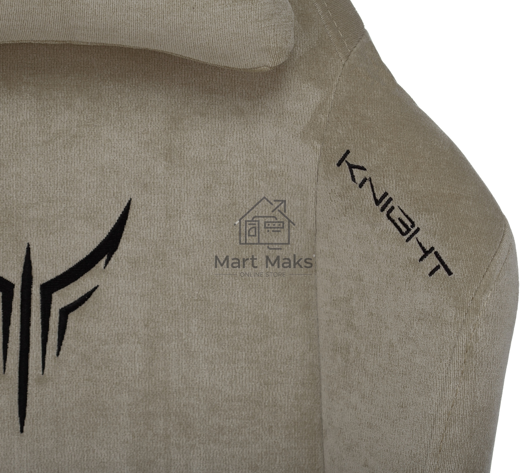 Кресло игровое Бюрократ Knight N1 Fabric бежевый Light-21, с подголов. крестовина металл
