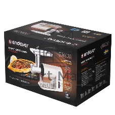 Мясорубка электрическая Endever Sigma-106 бежевый, 2000 Вт, 2 кг/мин, реверс, насадки - 6