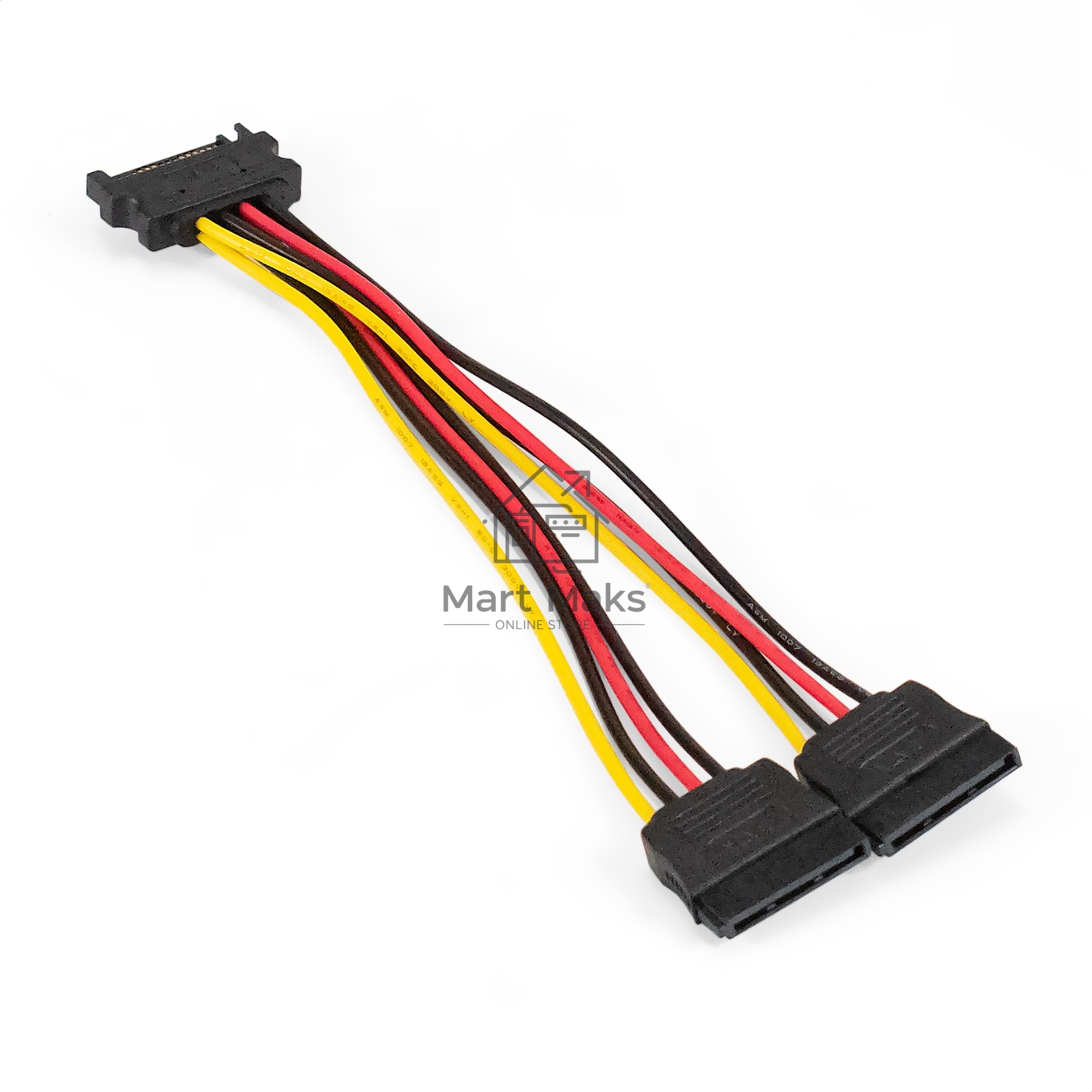 Кабель питания SATA ExeGate EX-CC-SATAM2F-0.15 (15pin M/2x15pinF, 0,15м)