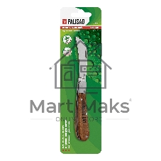 Нож Palisad садовый 170 мм складной изогнутое лезвие дерев. ручка