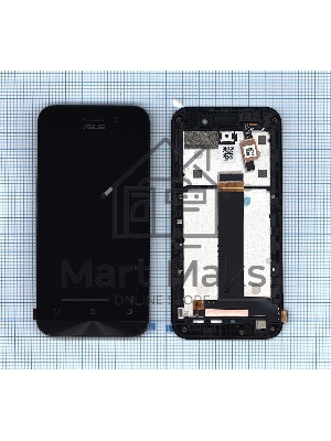 Дисплей для Asus ZenFone Go ZB452KG черный с рамкой