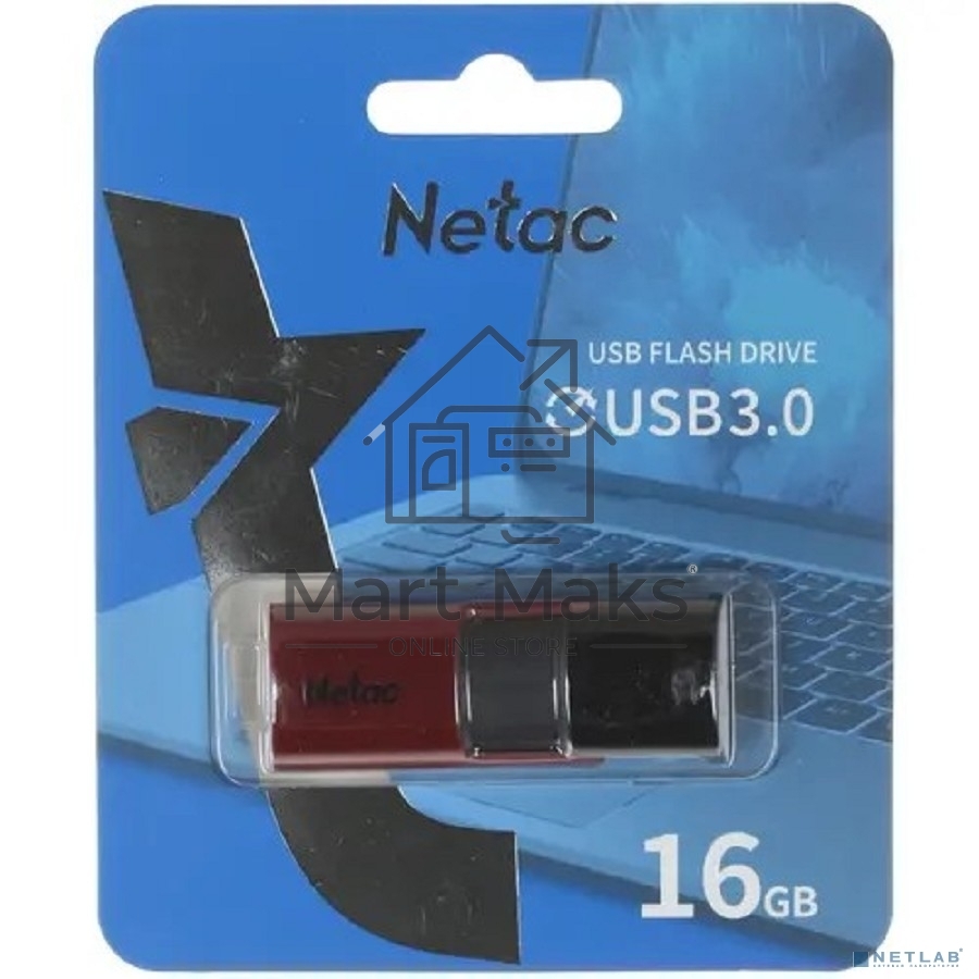 Флешка USB R/W R/W Netac U182 Red 16Gb <NT03U182N-016G-30RE>, USB3.0