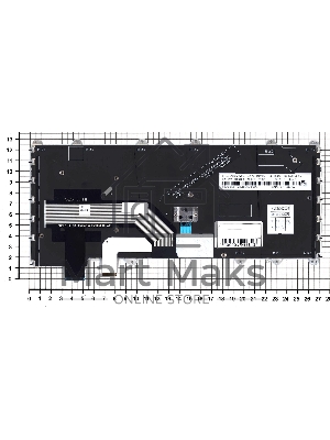 Клавиатура для ноутбука Lenovo IBM ThinkPad Yoga 260, Yoga 370 черная с серебристой рамкой