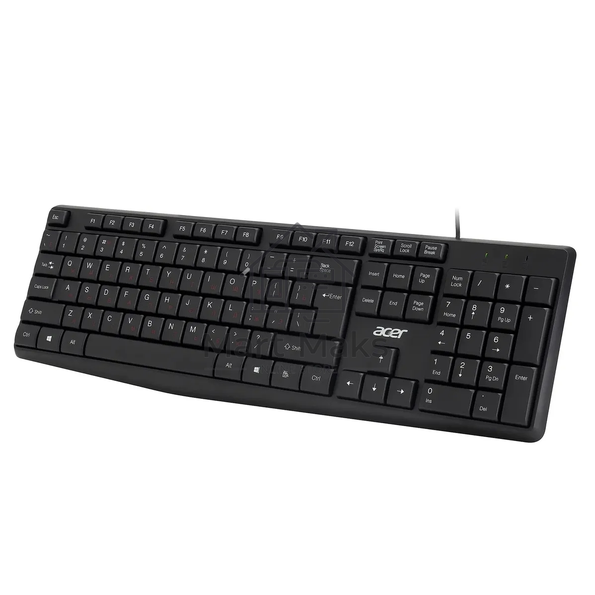 Клавиатура Acer OKW121 (ZL.KBDEE.00B) проводная, USB, черный