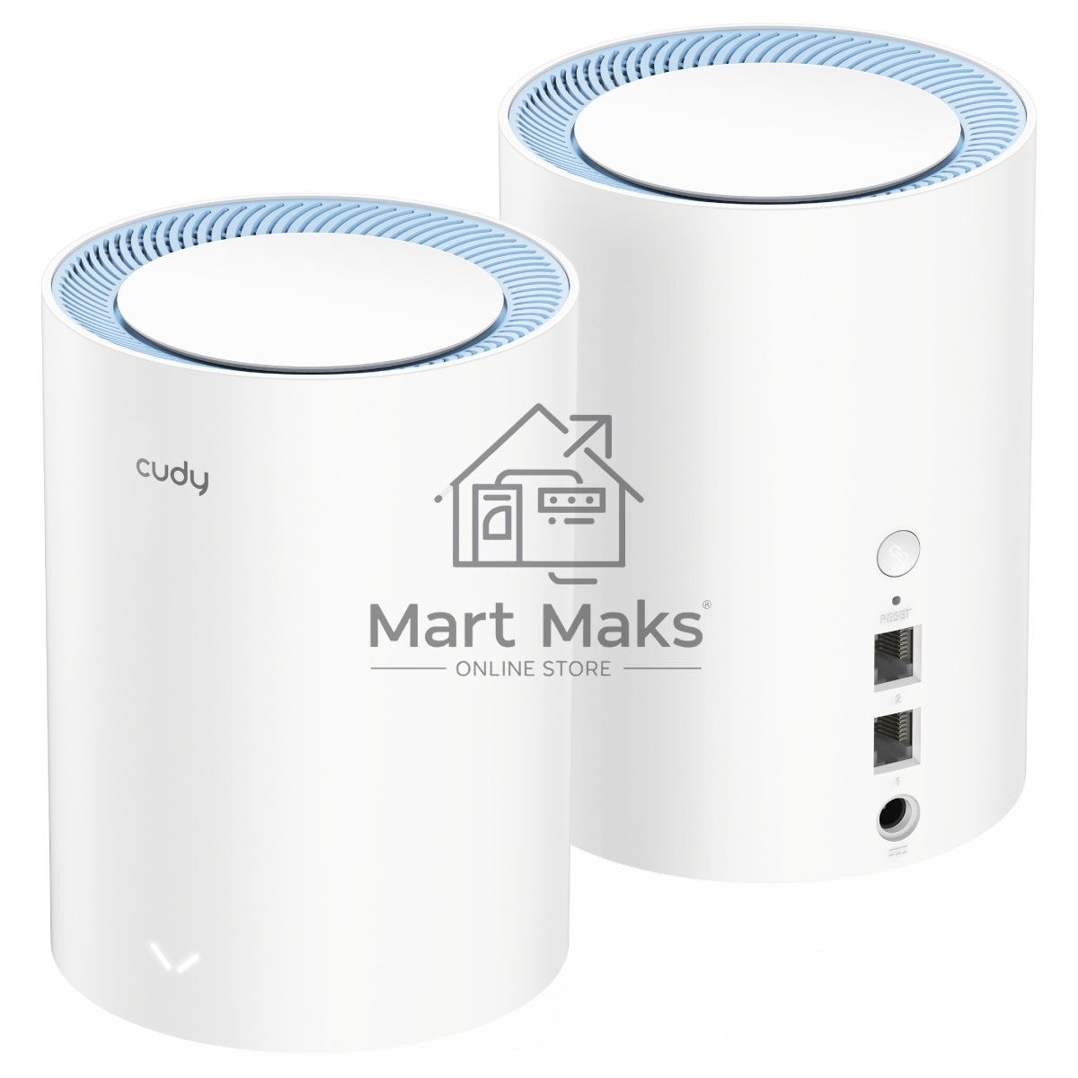 Бесшовный Mesh роутер Cudy M1200 (M1200 2-PACK) AC1200 Wi-Fi белый (упак.:2шт)