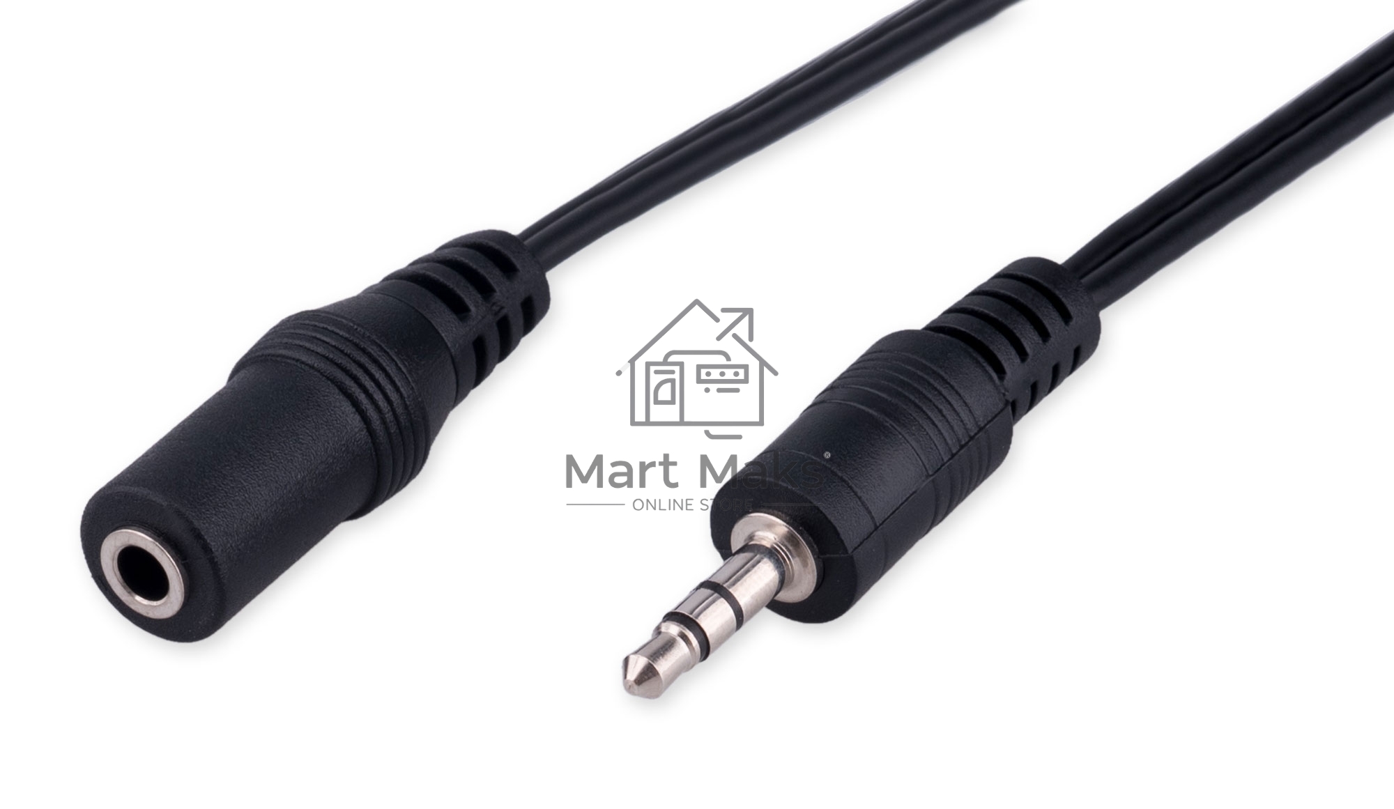 Кабель-удлинитель аудио Cablexpert CCA-423-2M-N, Jack 3.5(M)/Jack 3.5(F), 2м, черный, пакет