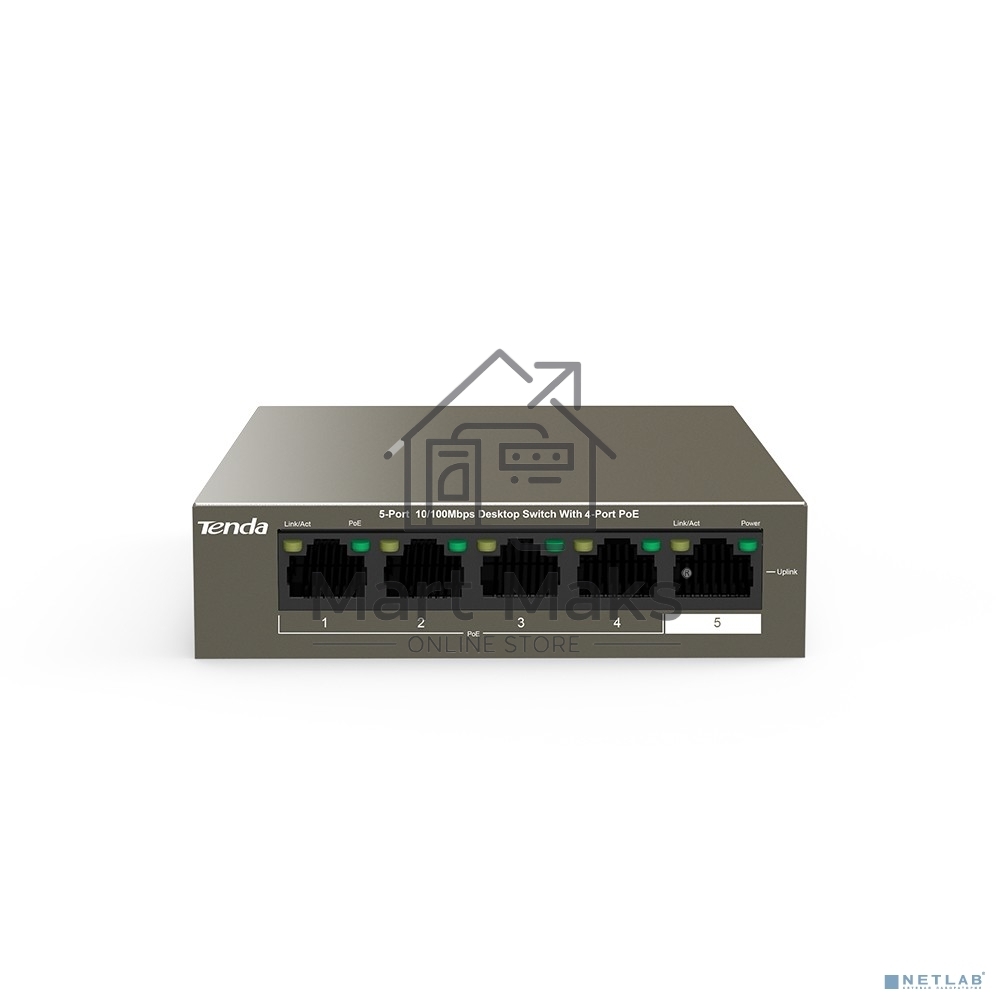 Коммутатор Tenda TEF1105P-4-38W 5PORT 10/100M