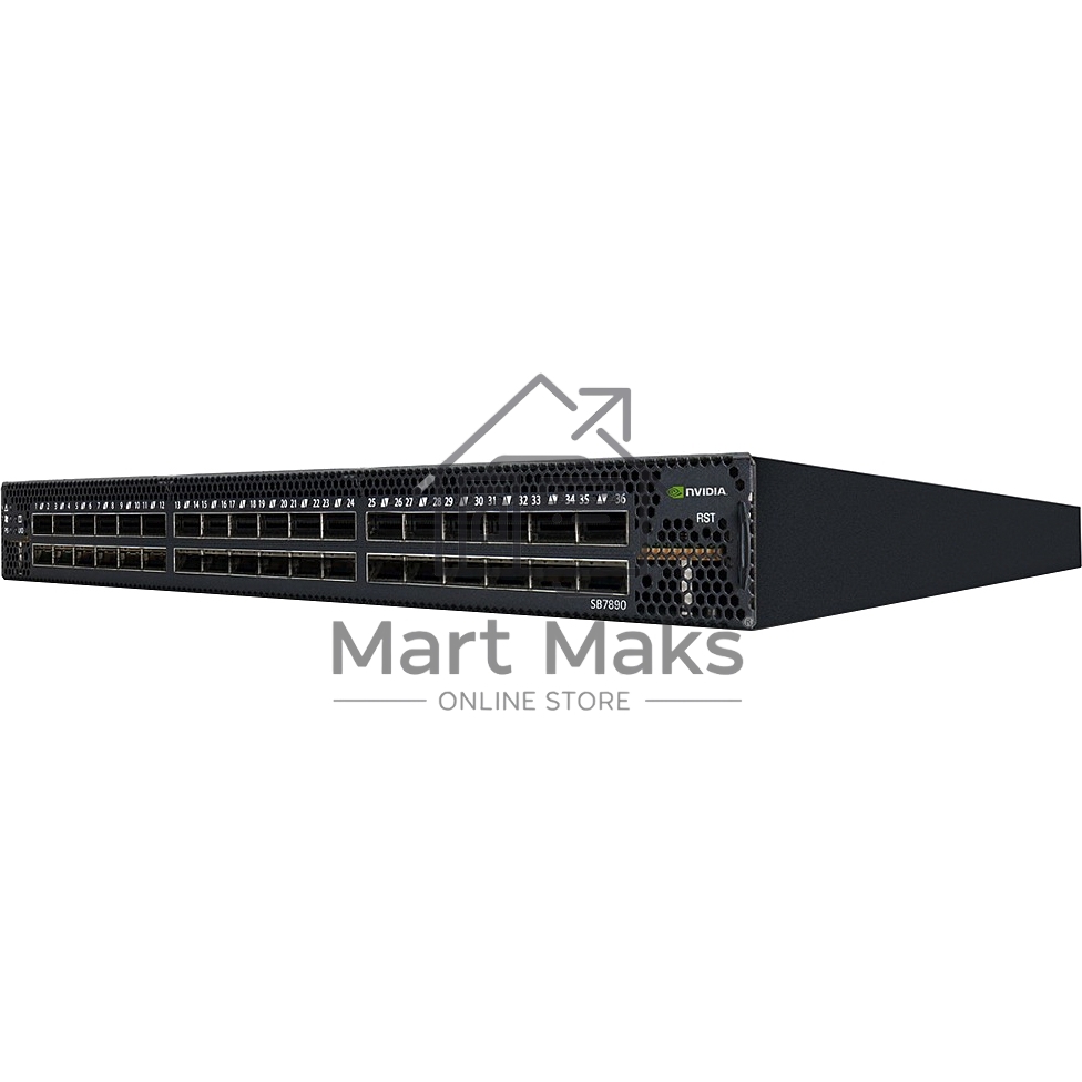 Коммутатор Infiniband/ Switch-IB(TM) 2 based EDR InfiniBand 1U Switch, 36 QSFP28 ports, 2 Power Supplies (AC), unmanaged, standard depth, P2C airflow, Rail Kit