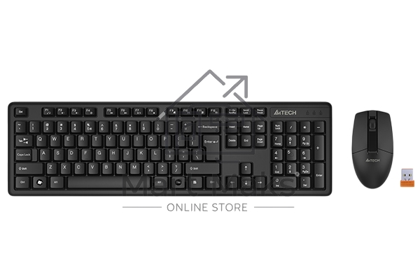 Комплект клавиатура+мышь A4Tech 3330N беспроводной, USB, 1200 DPI, чёрный