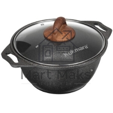 Кастрюля Kukmara кго22а а/пр литая 2,0 л стекл/кр Granit ultra original