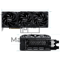 Видеокарта Palit GeForce RTX 5080 GamingPro, 16 GB GDDR7, 256 bit, 3xDisplayPort, HDMI, GPU 2617 MHz