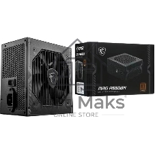 Блок питания MSI MAG A550BN, 550Вт, 80 PLUS Bronze, 120мм, черный