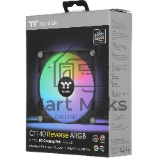 Вентилятор для корпуса Thermaltake CT140 Sync Reverse ARGB 140х140x25 черный 4-pin 32.8дБ (упак.:2шт) (CL-F174-PL14SW-A) Ret