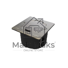 MultiDesk Лючок с розеткой 2К+З, 16А/250В, IP44 с монтажной коробкой для стены, фальшпола, стола Античная латунь, тип MDK21 | MDK21102BA | SE
