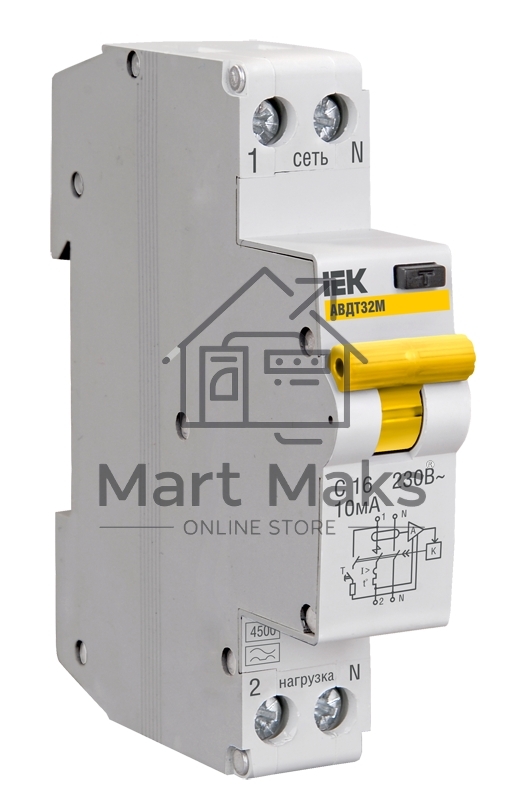 Выключатель автоматический дифференциального тока Iek MAD22-5-032-C-30 АВДТ 32 C32