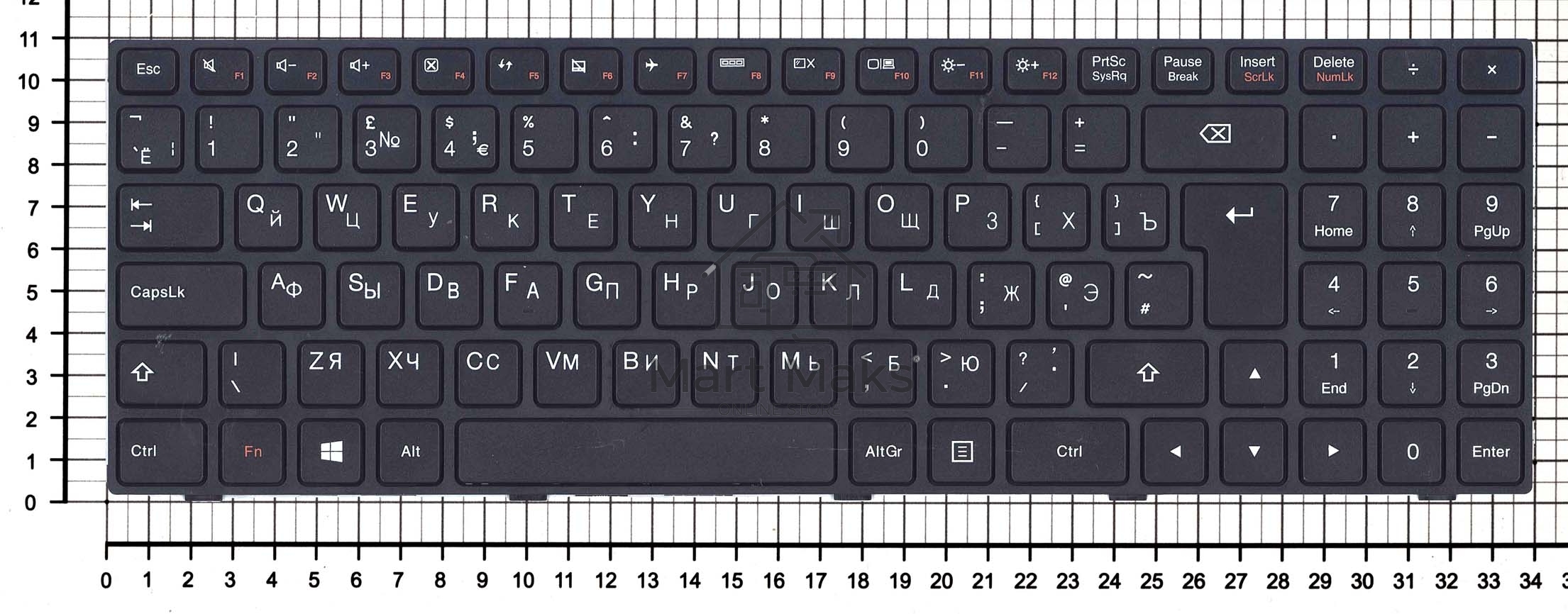 Клавиатура для ноутбука Lenovo IdeaPad 100-15IBY черная