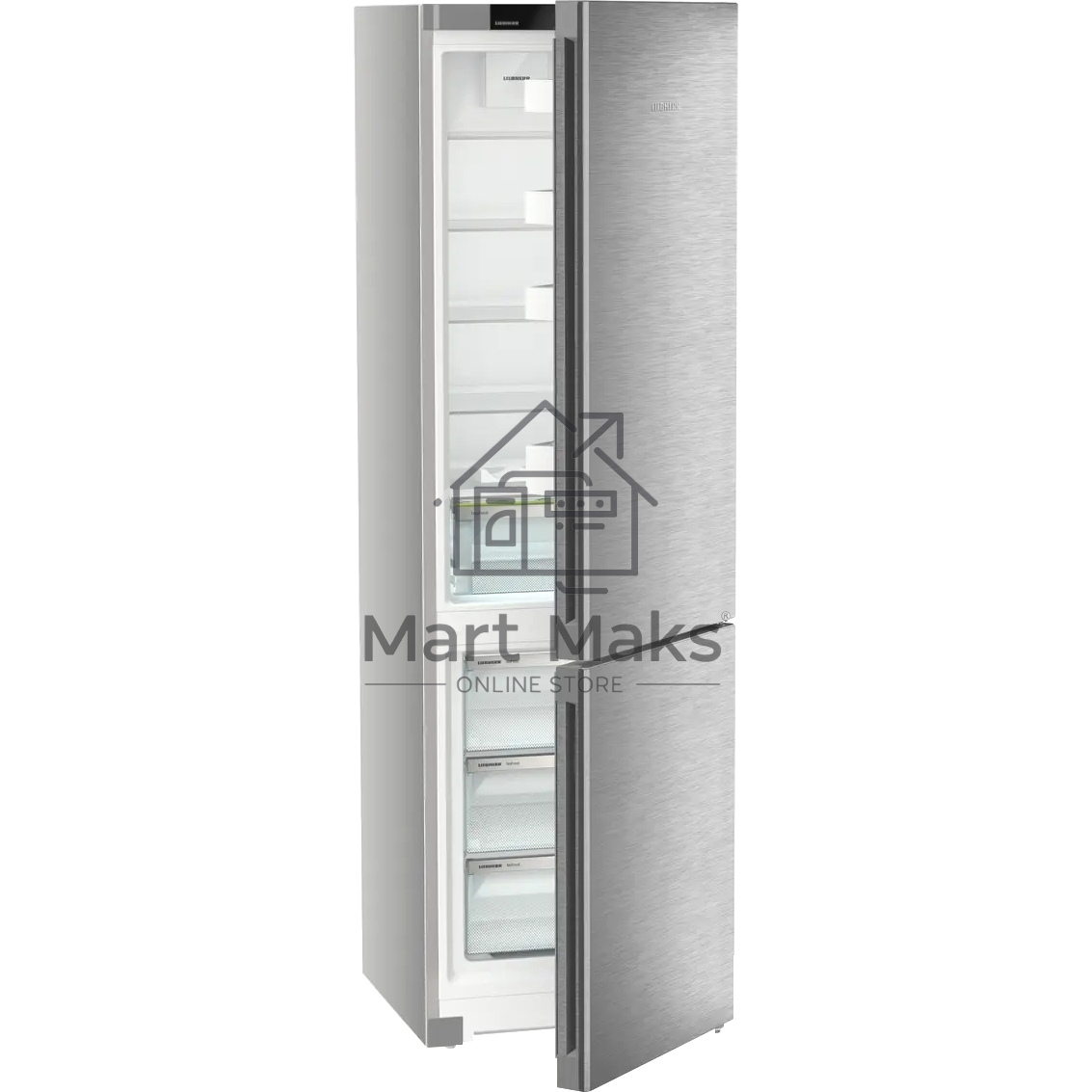 Холодильники Liebherr Pure CNsdc 5703-22 001 серебристый SmartSteel двухкамерный 266/94л морозилка снизу