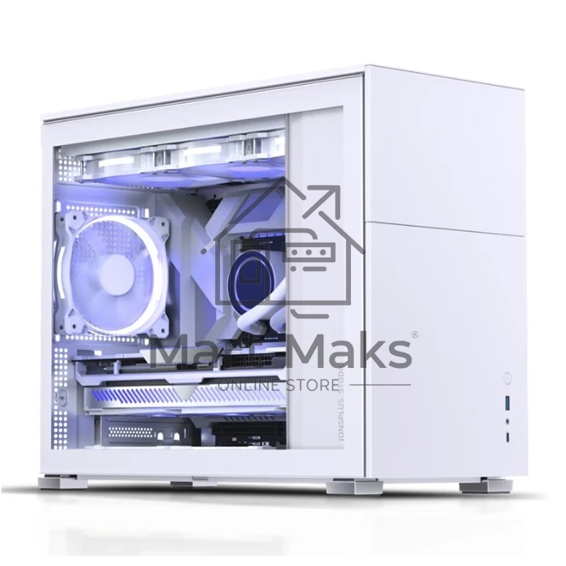 Корпус компьютерный Mini-Tower/ Case JONSBO D31 STD, Mini-Tower, TG, no fan, 1xUSB-A 3.2 + 1xUSB-C 3.2, mATX, mDTX, mITX White