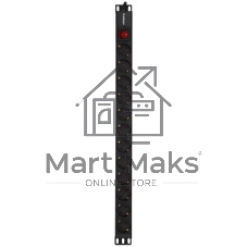 Блок розеток вертикальный ExeGate ServerPro PDU-V120 Al-12S-EU2.5-SW (19