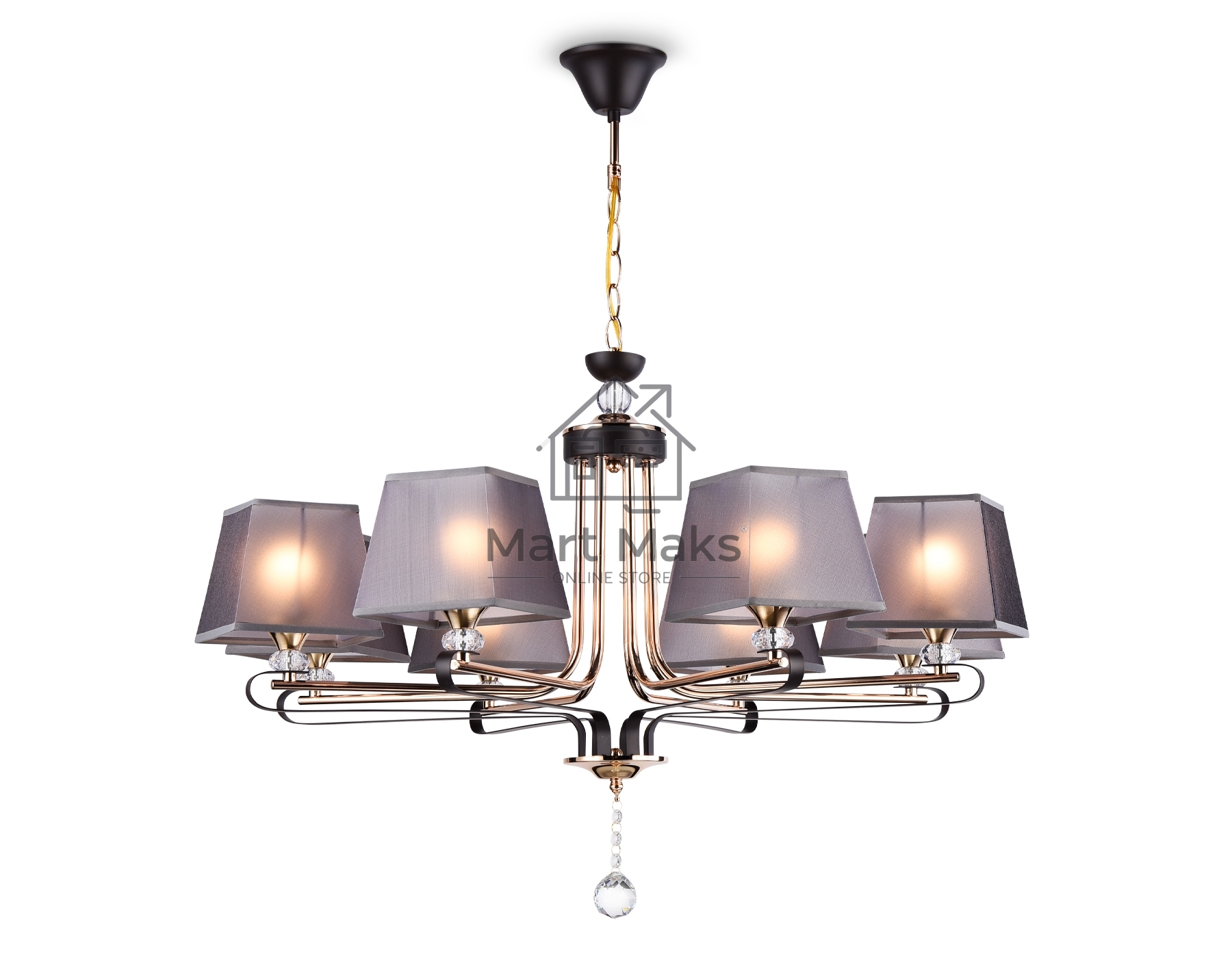 Светильник Ambrella light TR4618/8 CF/FGD кофе/золото E27/8 max 40W D760*810