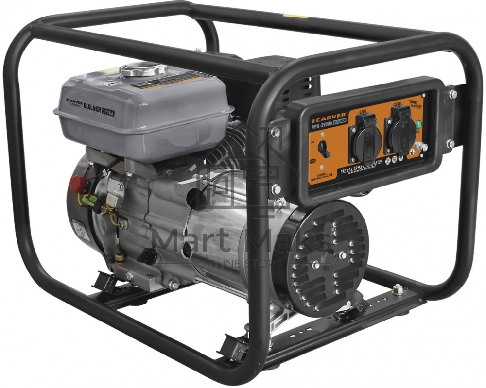 Электрогенератор бензиновый Carver PPG-3900A Builder, 3 кВт, 67 дБ, 42 кг
