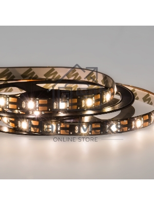 Лента светодиодная с USB коннектором 5 В, 8 мм, IP65, SMD 2835, 60 LED/m, цвет свечения теплый белый (3000 K)