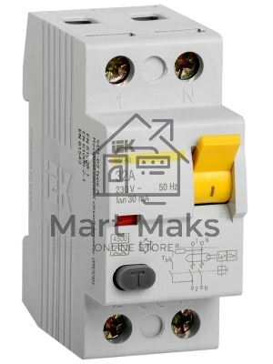 Выключатель дифференциального тока (УЗО) Iek MDV11-2-032-030 ВД1-63 2Р 32А 30мА тип А ИЭК