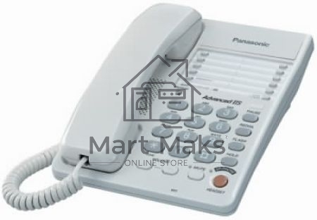 Телефон проводной Panasonic KX-TS2363RUW белый однокноп.набор 20 ном., спикерфон, автодозвон