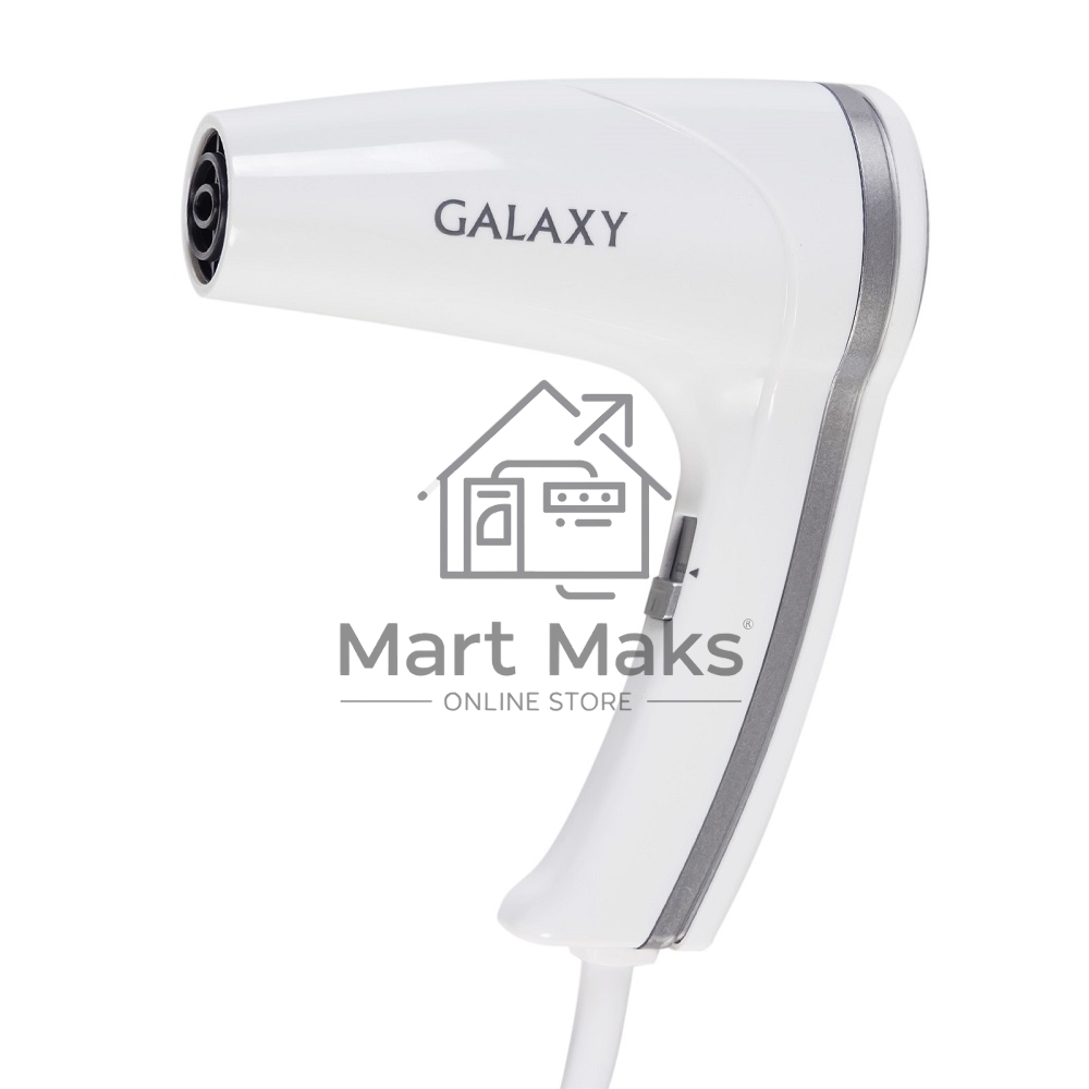 Фен для волос с настенным креплением Galaxy Line GL 4350, белый, 1400 Вт, 2 скорости потока воздуха, функция «холодный воздух», защитная сетка, настенное крепление