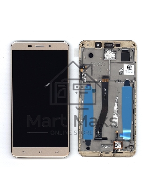 Дисплей для Asus ZenFone 3 Laser ZC551KL золотистый с рамкой
