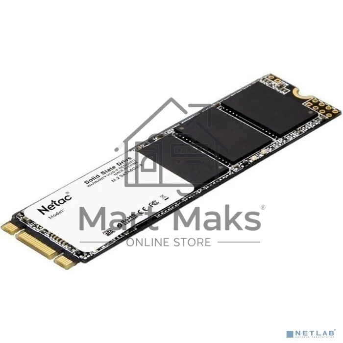 Накопитель SSD Netac N535N, 256GB, M.2 2280, SATA-III, R/W 560/520
