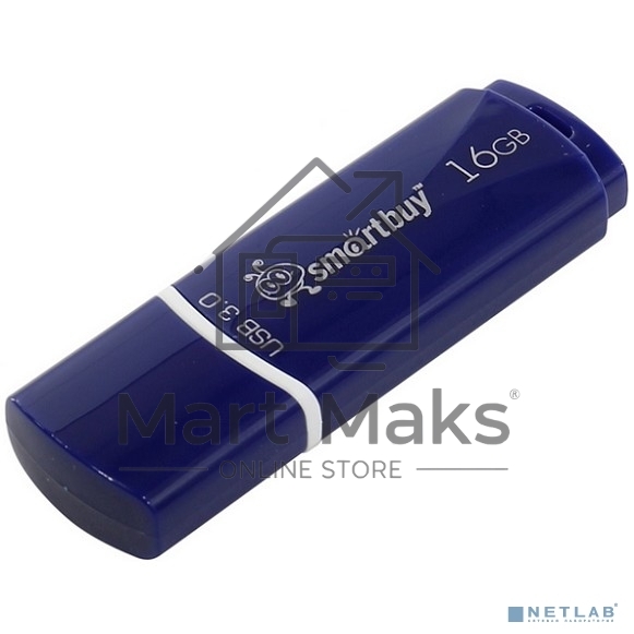 Флешка USB R/W R/W SmartBuy 3.0 Flash Drive 16Gb,Crown Blue (SB16GBCRW-Bl)