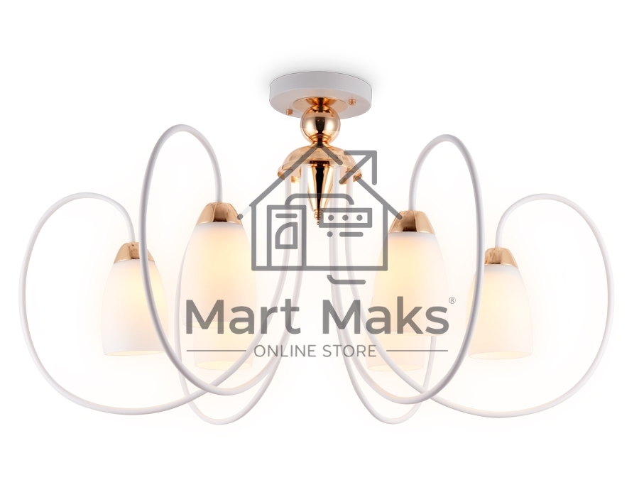 Светильник Ambrella light TR3120/6 WH/GD белый/золото E27 max 40W D850*480