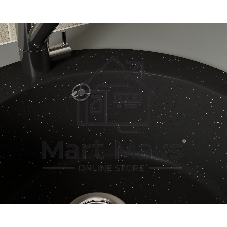 Мойка для кухни BAU Dream Pro D 48, без выпуска, черный камень