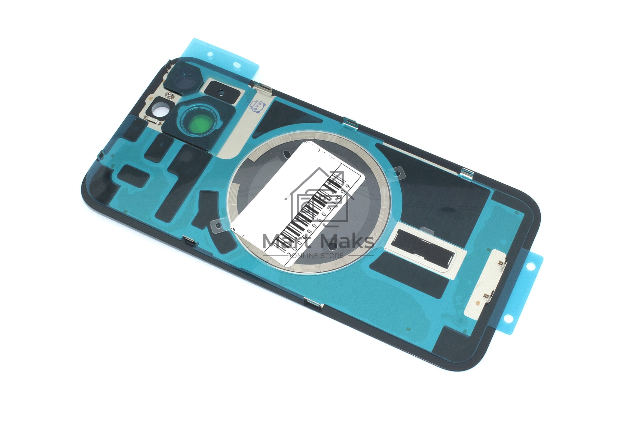 Задняя крышка (стекло) для iPhone 14 (A2883) в сборе со стеклом камеры синяя
