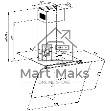 Вытяжка Weissgauff Merga 60 BL Sensor