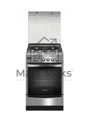Плита газовая Gefest ПГ 5100-04 0004 серебристый, конфорок 4 шт, духовка 52 л, 50 см x 85 см x 58.5 см