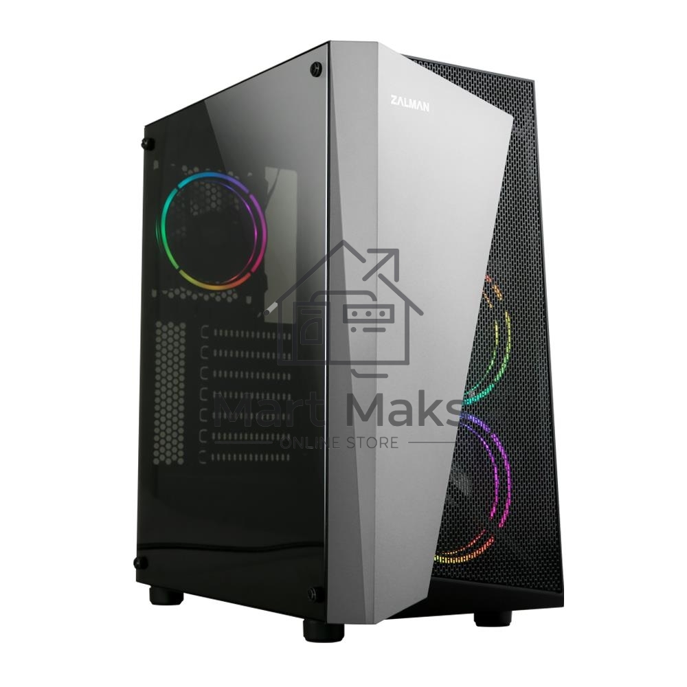 Компьютерный корпус ZALMAN S4 Plus, ATX, BLACK, WINDOW, 1x5.25
