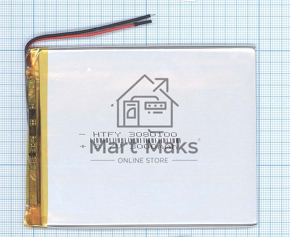 Аккумулятор Li-Pol (батарея) 3*80*100мм 2pin 3.7V/3000mAh
