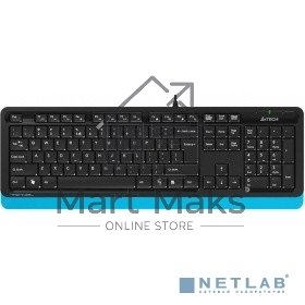 Клавиатура + мышь A4Tech Fstyler F1010 клав:черный/синий мышь:черный/синий USB Multimedia
