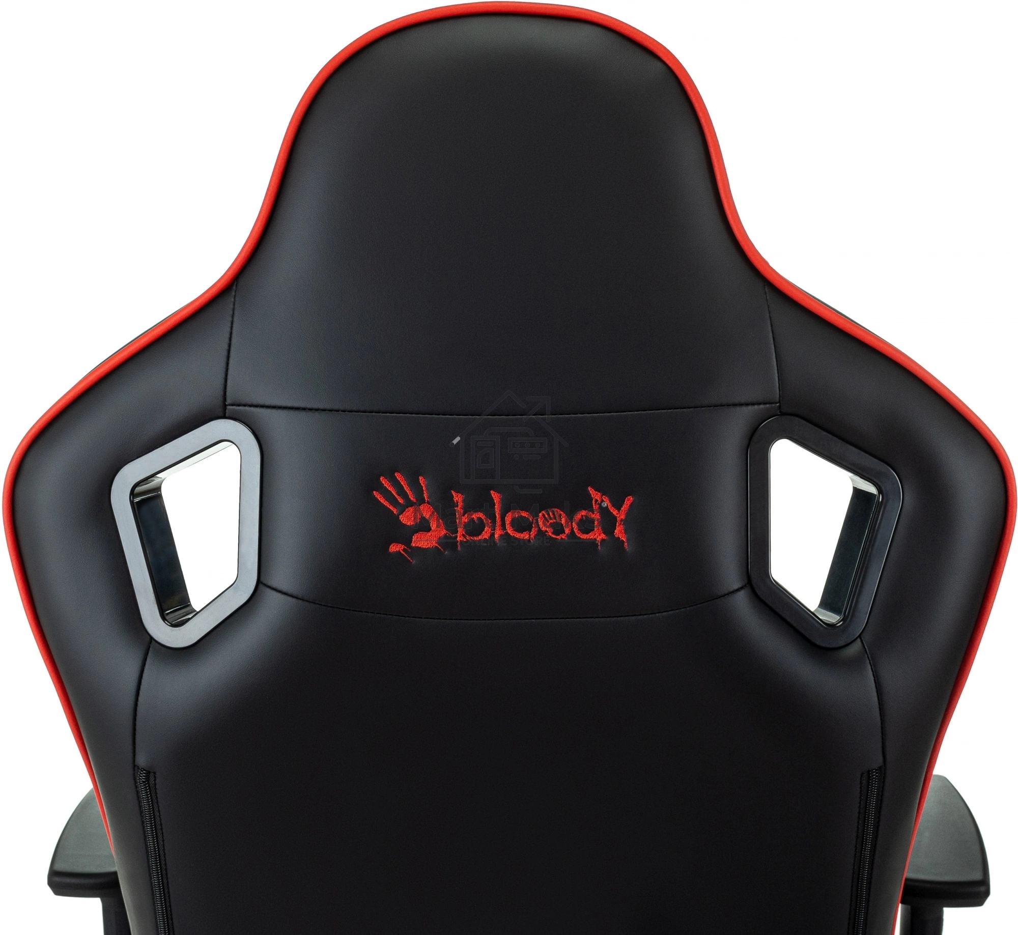 Кресло игровое A4Tech Bloody GC-840 черный, сиденье черный, эко.кожа, с подголов. крестов. металл черный, пластик черный